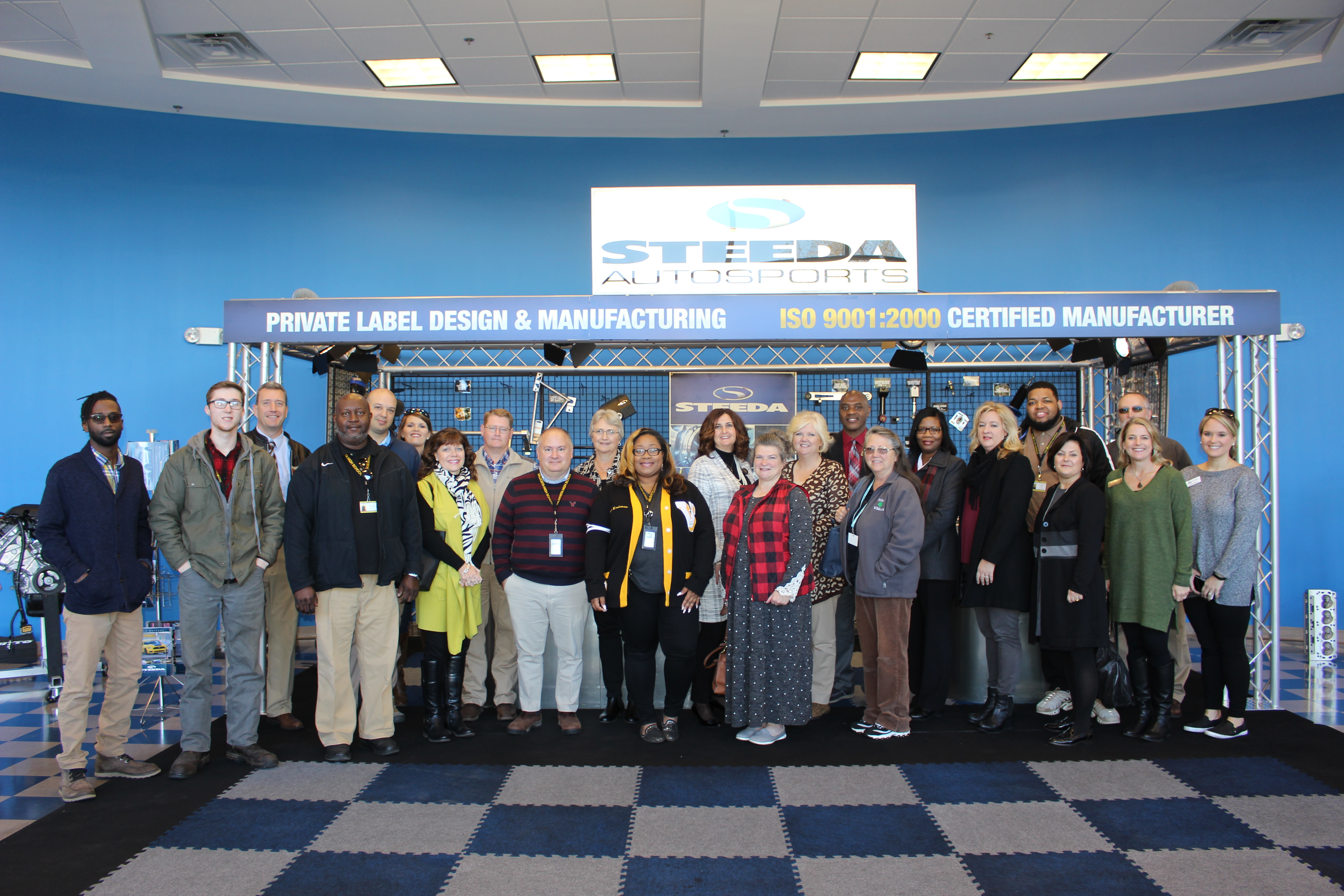 Educators inside Steeda Autosports Facility in Valdosta-Lowndes County, Georgia