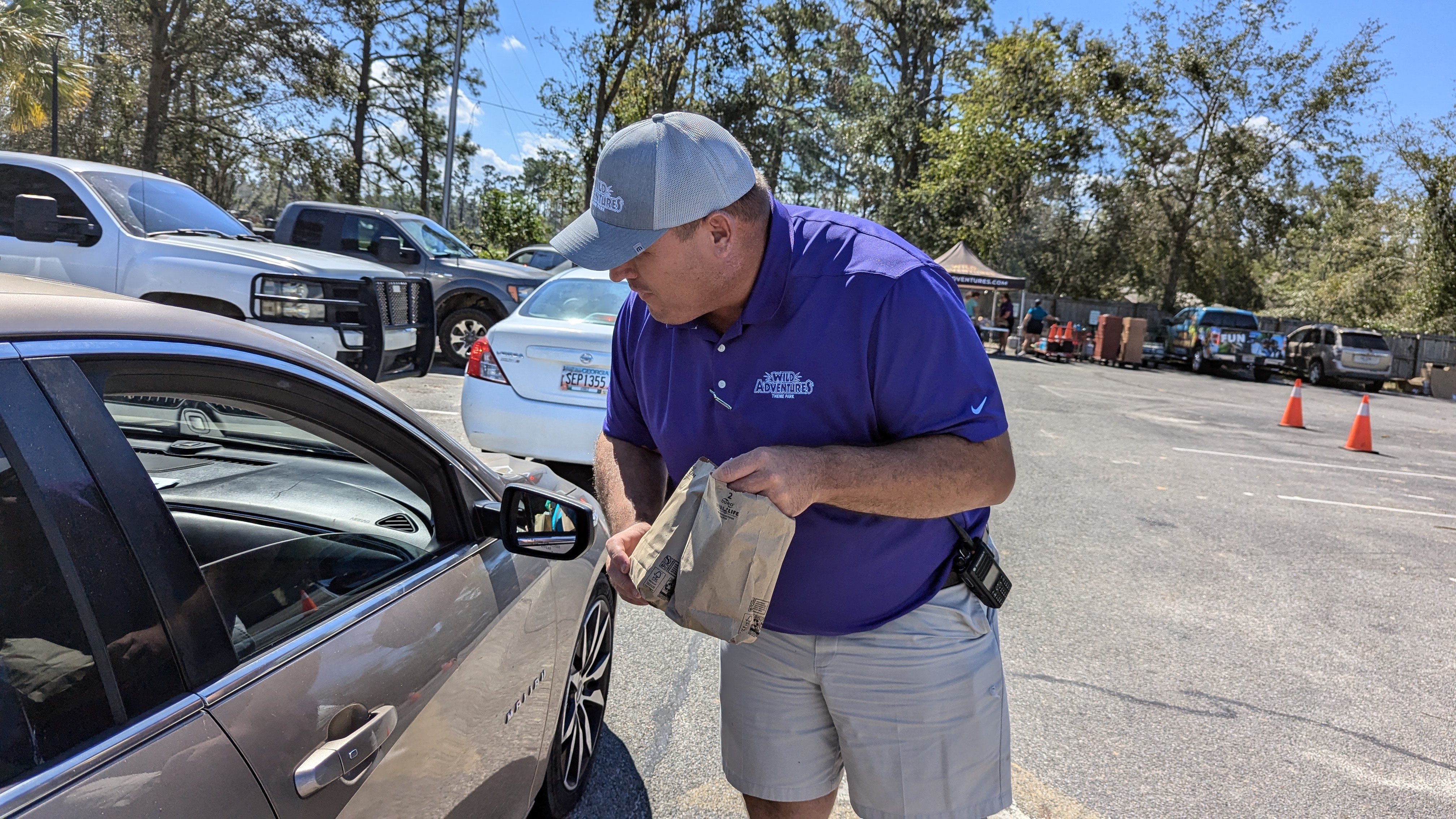 person collecting donations